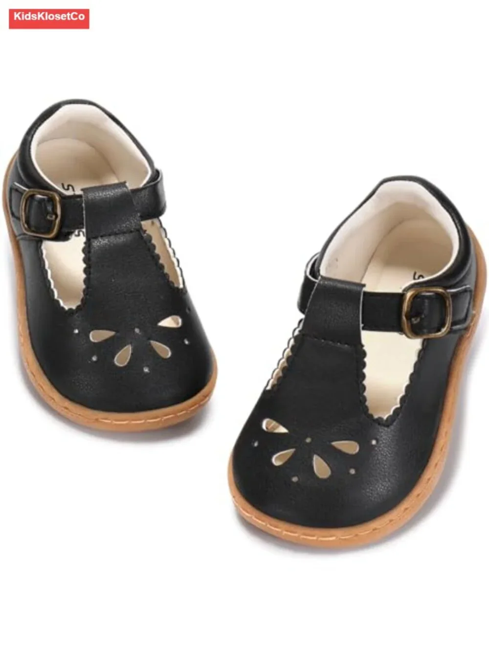 Toddler Girls Wide Toe Box Mary Jane Flats Dress Shoes